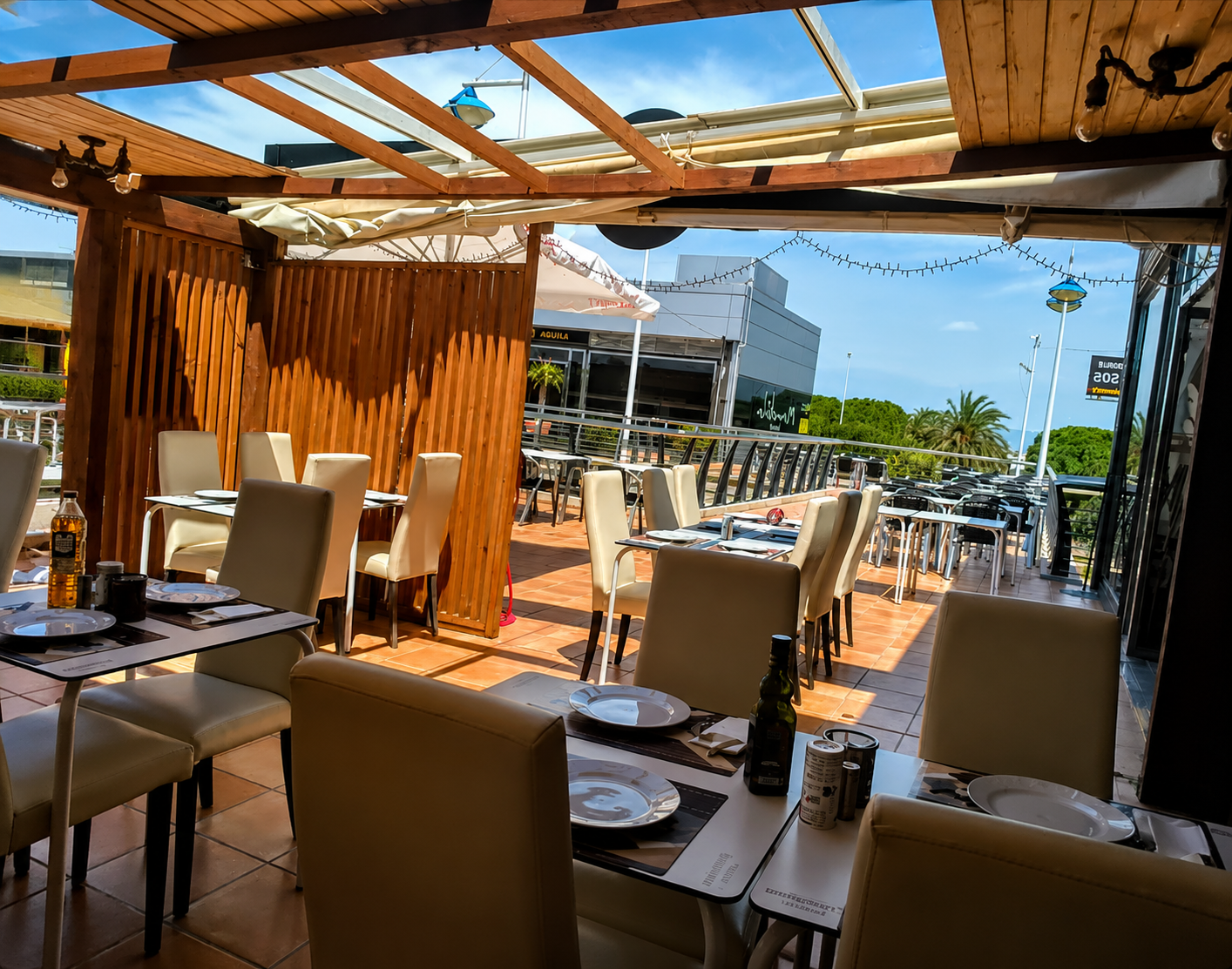 Terraza del Get Fresh Restaurant en Gran Alacant